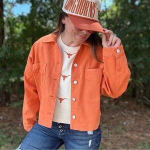 Women's Orange Jean Jacket